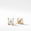 Pearl Earrings with Diamonds in Gold
