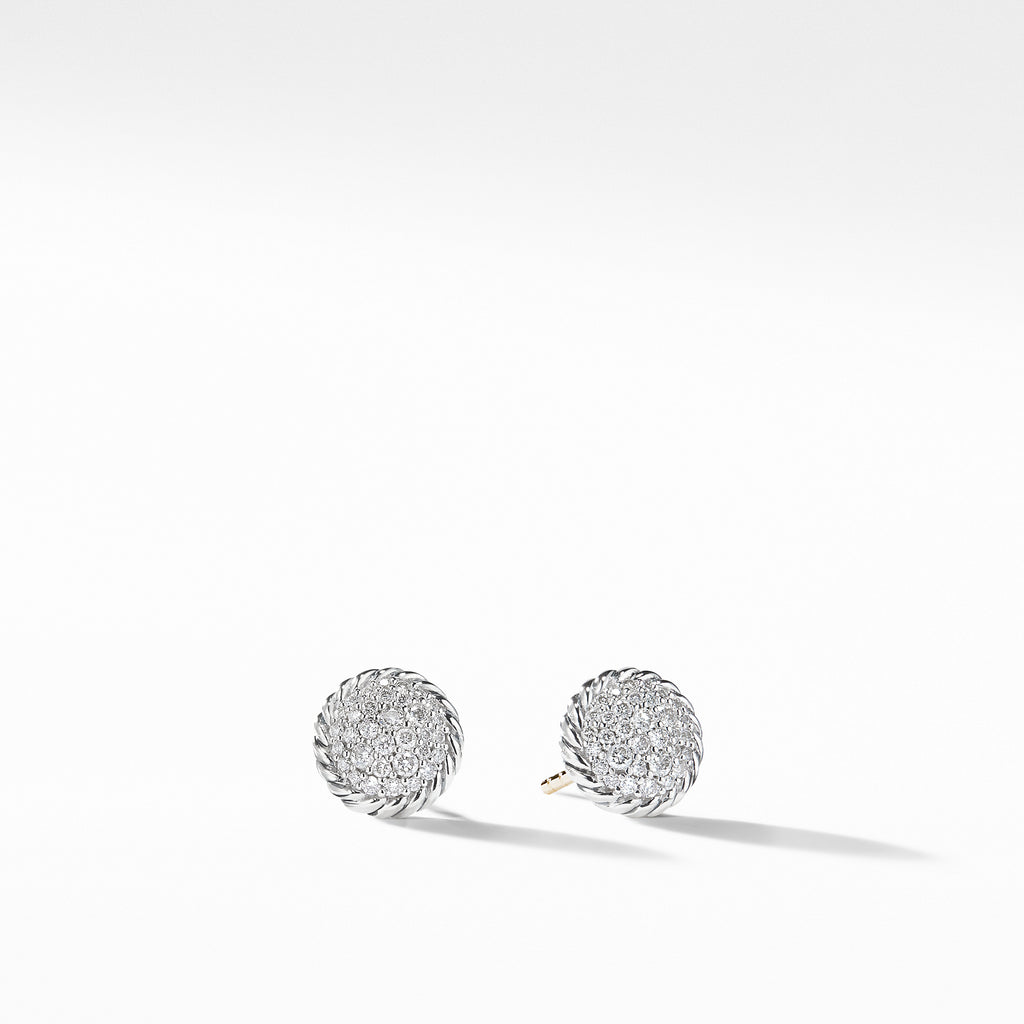 Petite Pavé Earrings with Diamonds