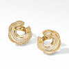Tides Hoop Earring in 18K Yellow Gold with Diamonds