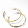 Pavé Hoop Earrings in 18K Yellow Gold with Diamonds