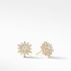 Starburst Small Stud Earrings in 18K Yellow Gold with Pavé Diamonds