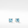 Chatelaine® Stud Earrings with Blue Topaz and Diamonds