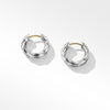 Cable Edge™ Huggie Hoop Earrings in Recycled Sterling Silver