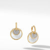 DY Elements® Convertible Drop Earrings in 18K Yellow Gold with Pavé Diamonds and Black Onyx Reversible to Mother of Pearl