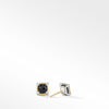 Petite Chatelaine® Stud Earrings in Sterling Silver with Black Onyx, 18K Yellow and Pavé Diamonds