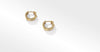 Modern Renaissance Huggie Earrings in 18K Yellow Gold with Full Pavé Diamonds