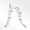Pearl and Pavé Drop Earrings in Sterling Silver with Diamonds