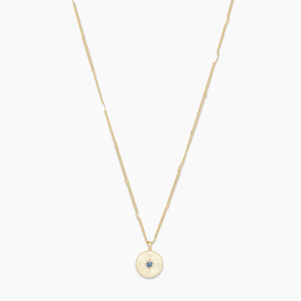 Power Birthstone Coin Necklace (September)