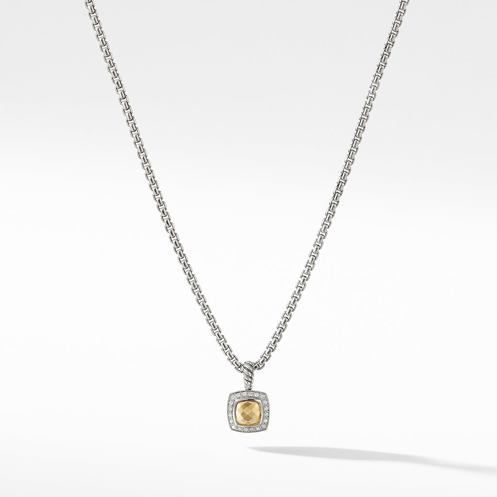 Petite Albion Pendant Necklace with 18K Gold Dome Diamonds