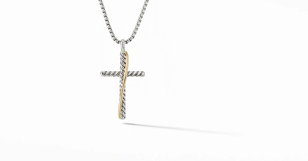 The Crossover Collection® Cross Necklace with 18K Yellow Gold