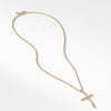 The Crossover Collection® Cross Necklace in 18K Yellow Gold with Pavé Diamonds