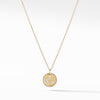 "G" Pendant with Diamonds in Gold on Chain