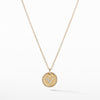 Initial Charm Necklace with Diamonds in 18K Gold