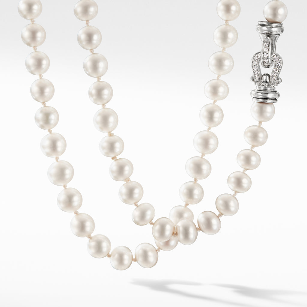 Pearl Necklace with Diamonds