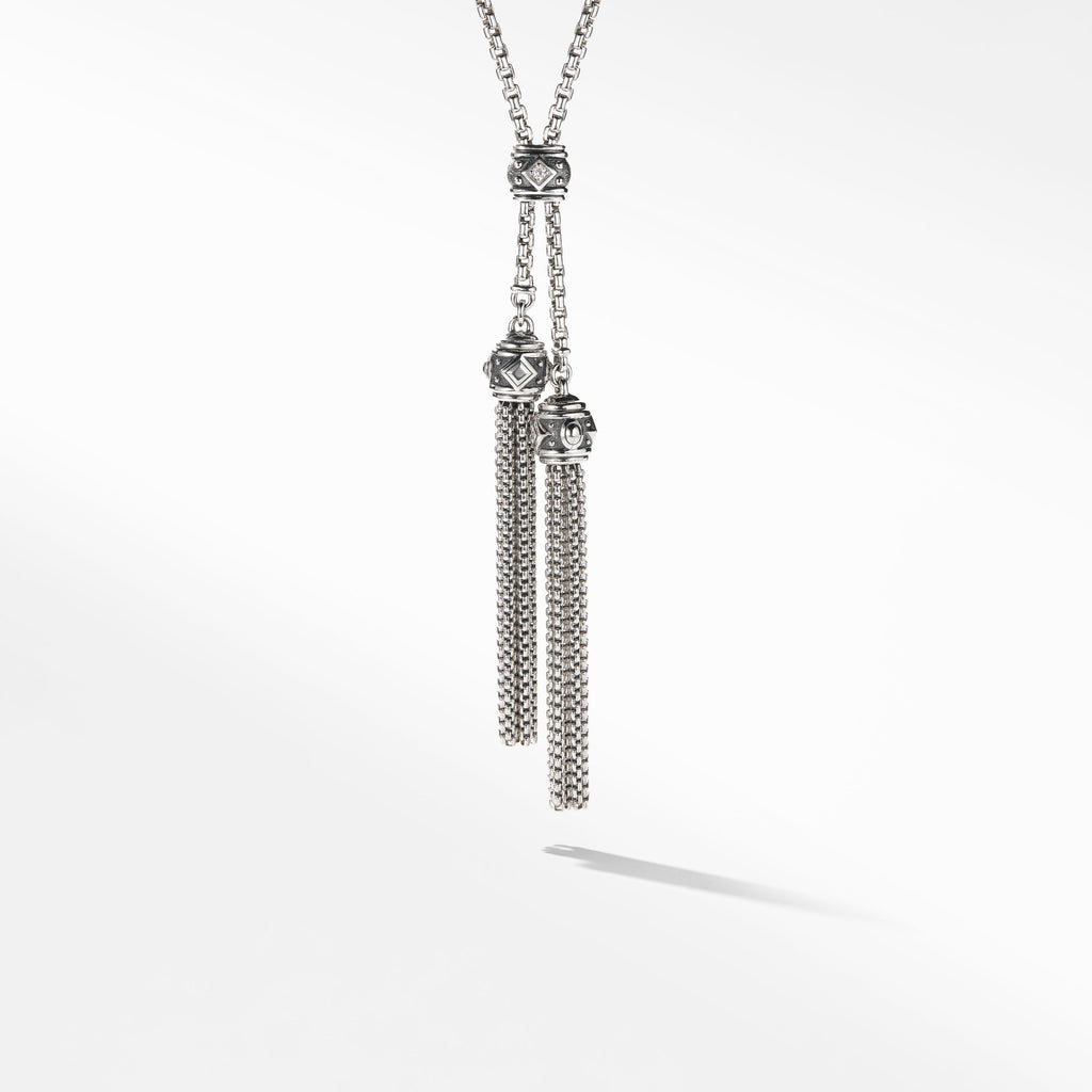Renaissance Tassel Necklace with Pavé Diamonds