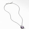 Chatelaine® Pavé Bezel Pendant Necklace with Black Orchid