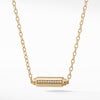 Barrels Station Necklace with Diamonds in 18K Gold
