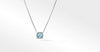 Petite Chatelaine® Pavé Bezel Pendant Necklace with Blue Topaz and Diamonds