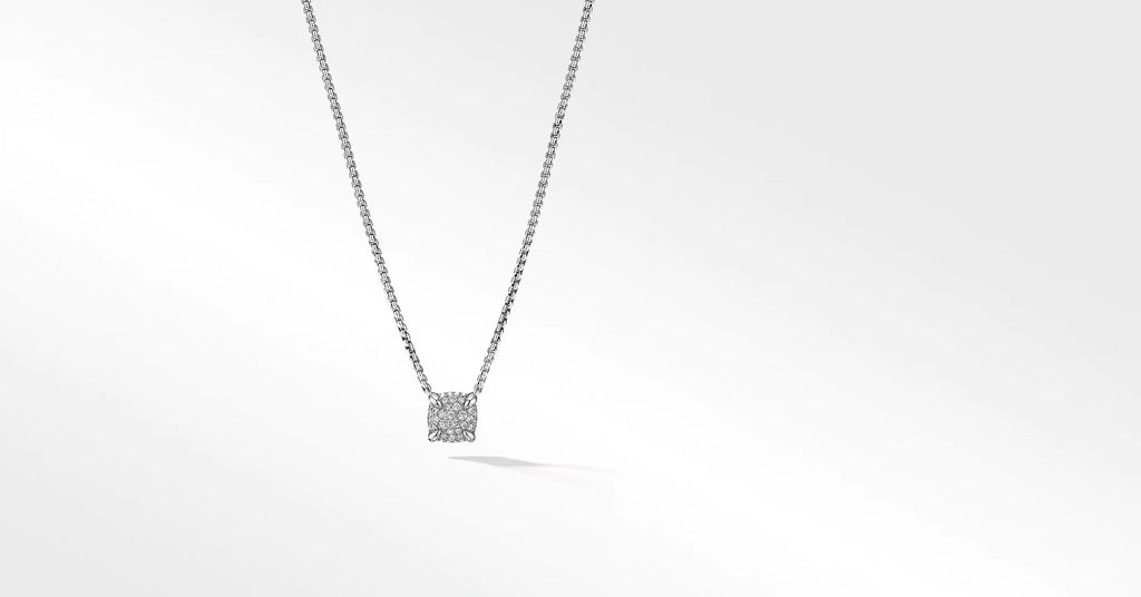 Petite Chatelaine® Pendant Necklace with Full Pavé Diamonds