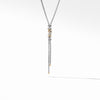 Helena Y Necklace with 18K Yellow Gold with Pavé Diamonds