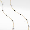 Cable Collectibles® Bead and Chain Necklace in 18K Yellow Gold with Black Spinels
