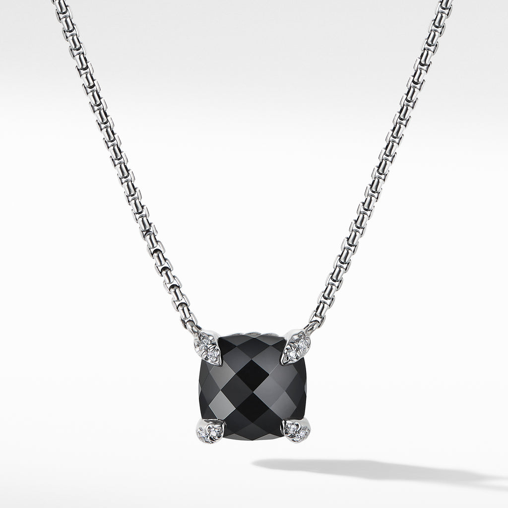 Chatelaine® Pendant Necklace with Black Onyx and Diamonds
