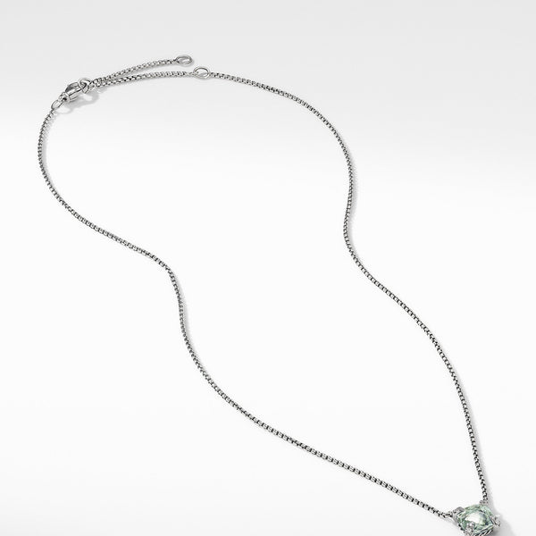 The Châtelaine® Collection Pendant Necklace with Prasiolite and Diamonds