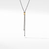 Petite X Lariat Necklace with 18K Yellow Gold