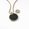 DY Elements® Convertible Pendant Necklace in 18K Yellow Gold with Pavé Diamonds and Black Onyx Reversible to Mother of Pearl