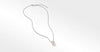 Petite Chatelaine® Pendant Necklace with Morganite, 18K Rose Gold Bezel and Pavé Diamonds