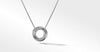 Petite Pavé Crossover Pendant Necklace in 18K White Gold with Diamonds