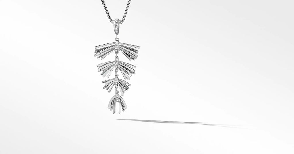 Angelika™ Fringe Pendant Necklace with Pavé Diamonds