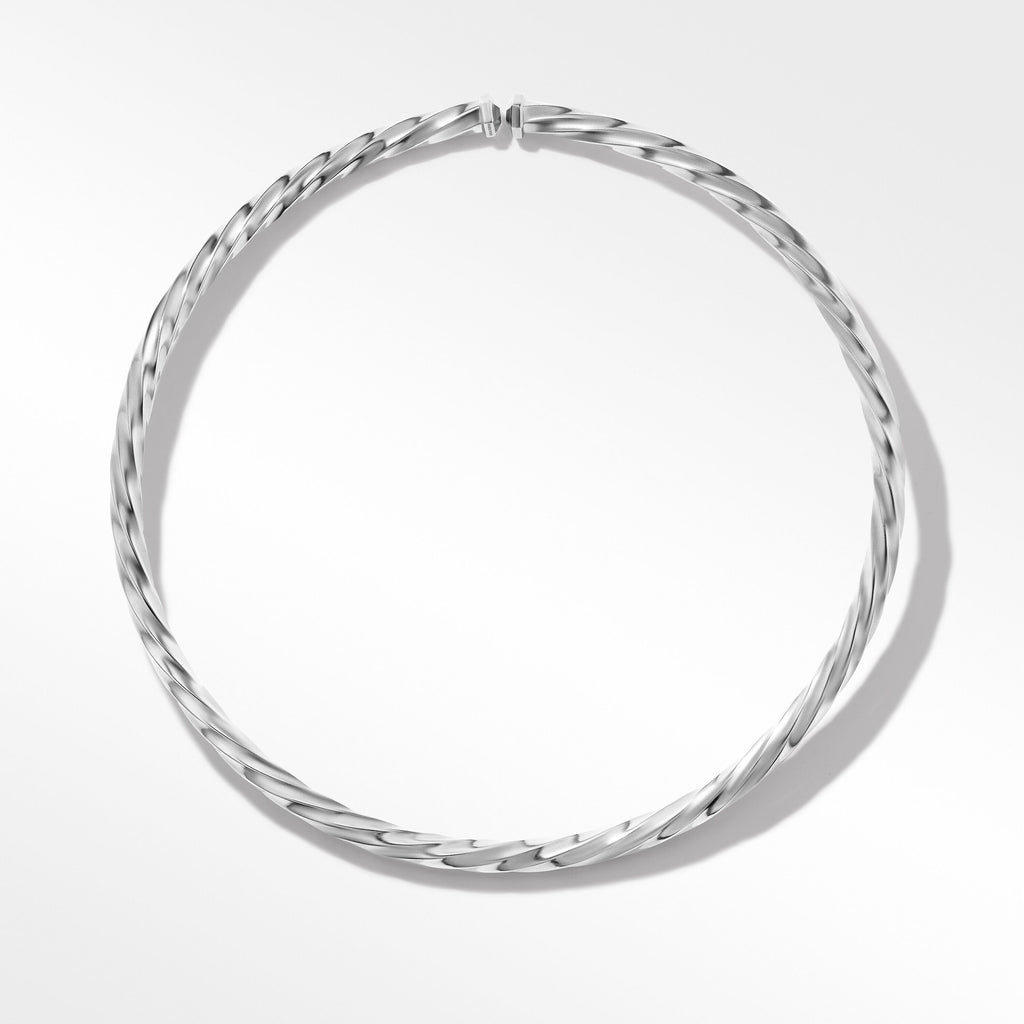 Cable Edge™ Collar Necklace in Sterling Silver