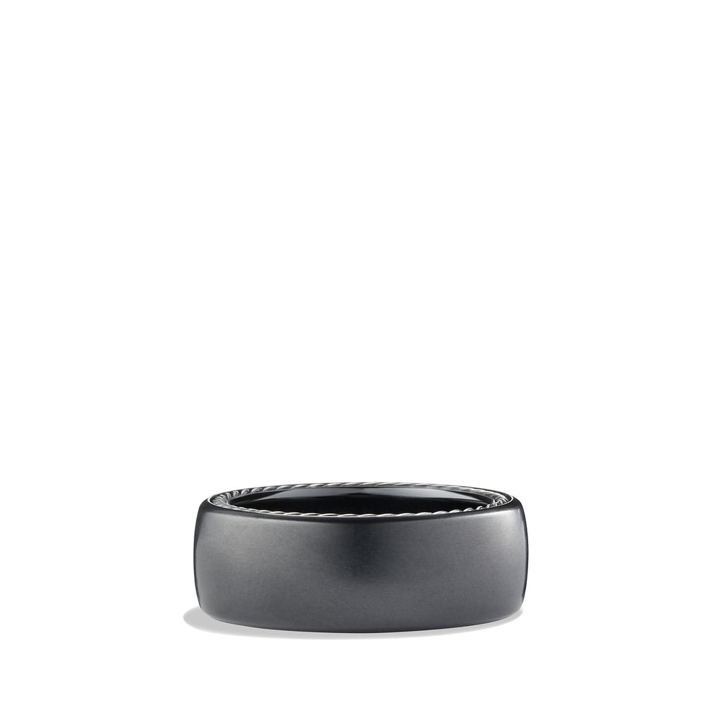 Streamline Wide Band Ring with Black Titanium