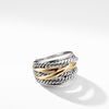 Crossover Wide Ring with Gold