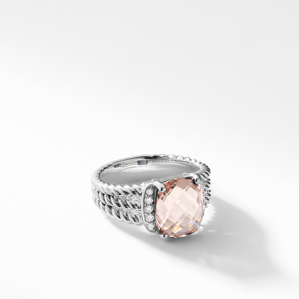 Petite Wheaton Ring with Morganite and Diamonds