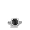Chatelaine® Pave Bezel Ring with Black Onyx and Diamonds 11mm