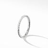 Cable Collectibles® Stack Ring in 18K White Gold with Pavé Diamonds