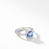 Petite Chatelaine® Pavé Bezel Ring in 18K White Gold with Tanzanite