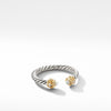 Renaissance Ring in Sterling Silver with Pearls, 14K Yellow Gold and Diamonds