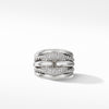 The Thoroughbred Collection Cushion Link Ring with Diamonds
