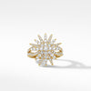 Starburst Ring in 18K Yellow Gold with Full Pavé Diamonds