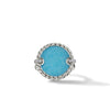 DY Elements® Sterling Silver Ring with Turquoise and Pavé Diamonds
