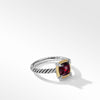 Petite Chatelaine® Ring in Sterling Silver with Garnet, 18K Yellow Gold and Pavé Diamonds