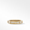 Modern Renaissance Band Ring in 18K Yellow Gold with Full Pavé Diamonds