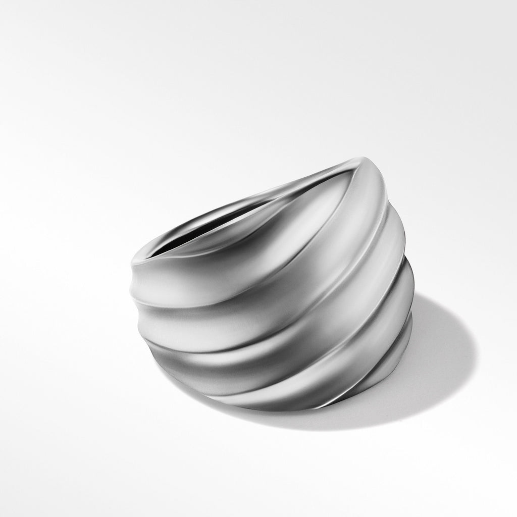 Cable Edge™ Saddle Ring in Recycled Sterling Silver