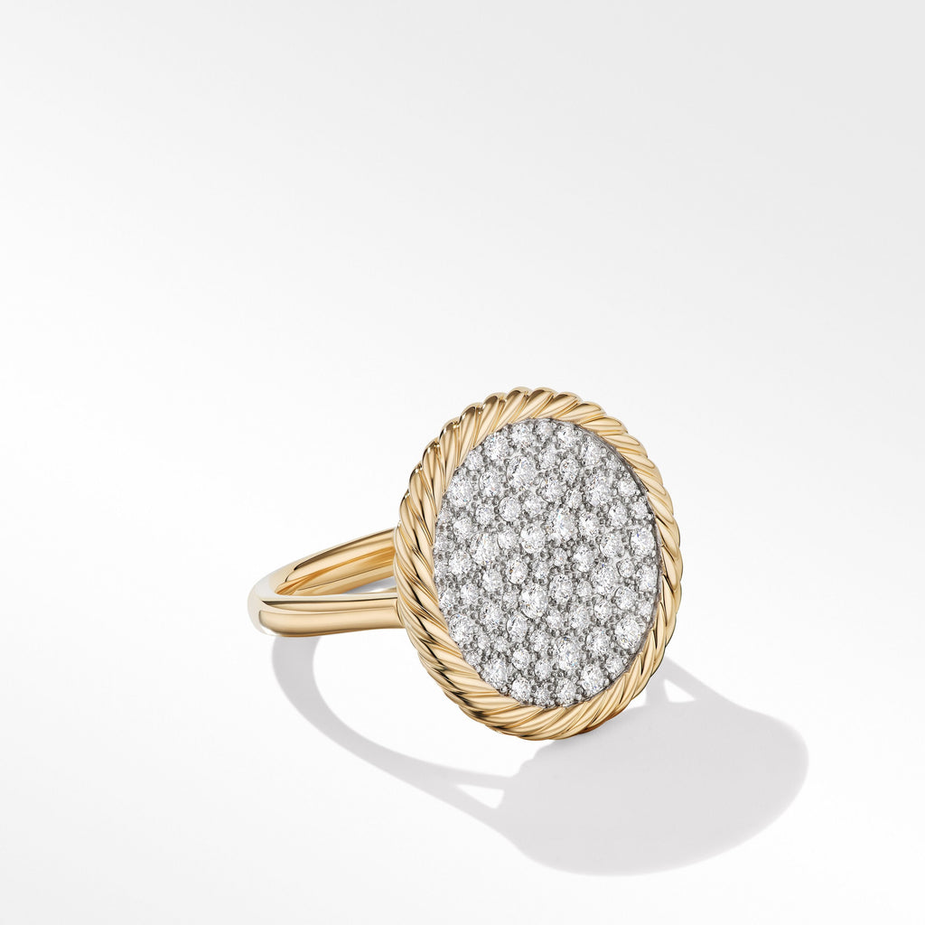DY Elements® Ring in 18K Yellow Gold with Pavé Diamonds