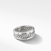 Stax Narrow Ring with Diamonds, 9mm