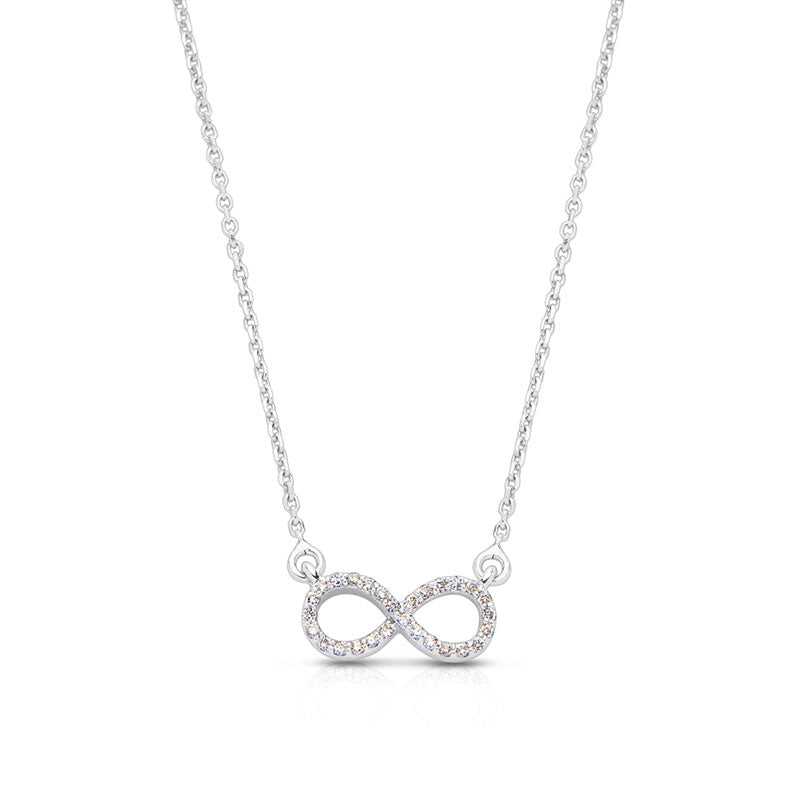 Diamond Infinity Necklace White Gold